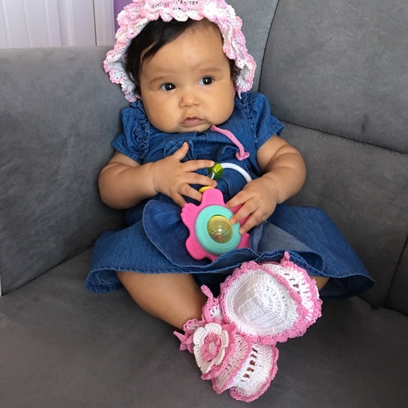 Crochet Hat for baby girl 3-6 months - Picture 5 of 7